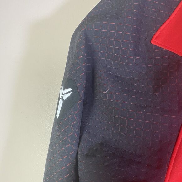 KOBE BRYANT Nike Track Style Jacket Mens XL 406054-611 Red Black Full Zip FLAW - Picture 12 of 16